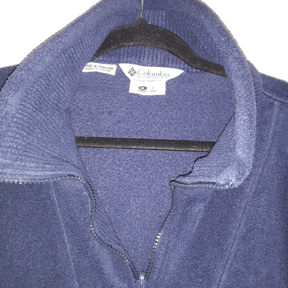 Columbia fleece women's large full zip jacket